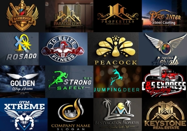 I Will design Modern,  Unique and Minimalist,  3D Professional logo for your Business, and Brand