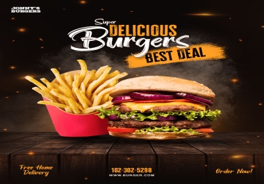 I will design food posters for your restaurant