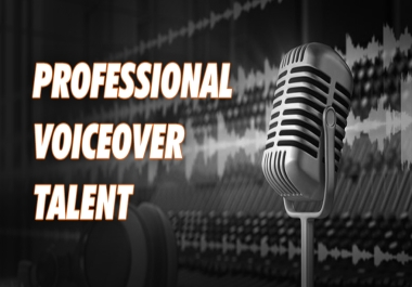 Clear and natural Voiceover.3 different languages