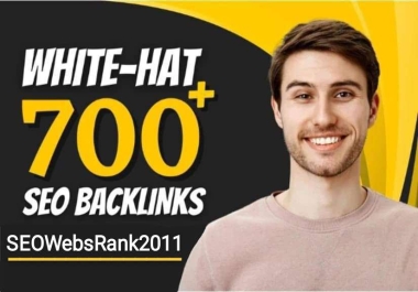 700 High Authority White Hat SEO Backlinks DA 90 to 50 dofollow manual link building service