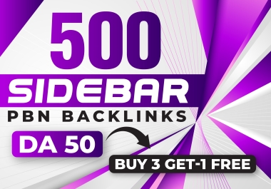 Powerful Permanent Sidebar-blogroll-footer DA 50 Plus homepage PBN Backlinks