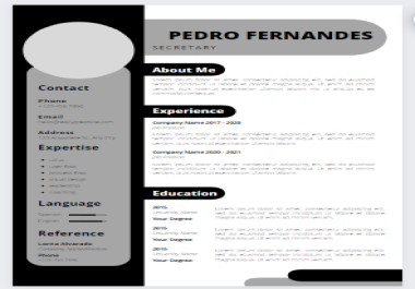 Best professional Eye Catching Resume/CV,  Cover Letter Designs
