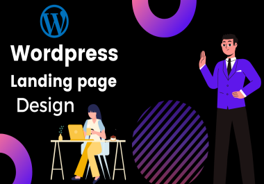 I will create wordpress web elementor landing page,  design wordpress website