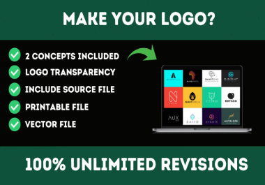 I will design 2 professional logos for your company with unlimited revisions
