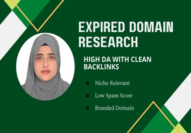 I will do high da expired domain research