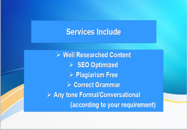 I can write 500 word Seo article/Blog in 24hrs