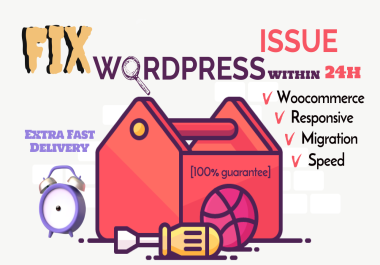 I will fix wordpress website issues errors bugs,  HTML,  CSS,  elementor pro,  divi expert