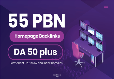 55 PBN backlinks da50 permanent,  do-follow,  index domain