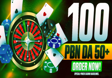 Rank With High Quality 100 PBN Backlinks DA 50 To 60 Casino Gambling Poker High Authority Website