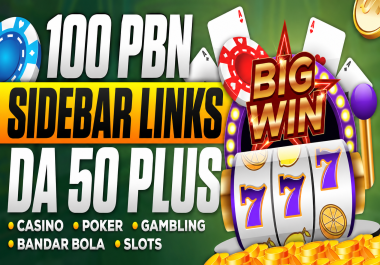 Premium 100 High Quality PBN Sidebar links On DA 50+ Websites