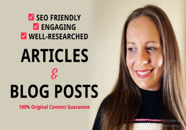 I will write 1500 words SEO blog post or article