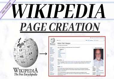 I will create WIKIPEDIA PAGE FOR PERSONAL OR BUSINESS CONTACT ME FIRST