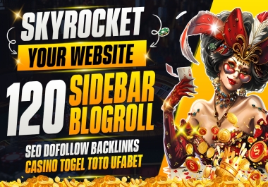 120 Permanent Homepage sidebar/Footer/Blogroll Dofollow TOGEL / UFA / TOTO PBN Backlink DA 50+