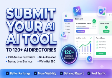 I will Submit AI tool or SaaS on top 45 Ai directories