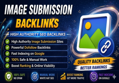 50 Unique High DA Image Submission Backlinks for SEO Ranking Boost