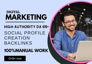 I will do 103 HQ Social Media Profile Creation SEO Backlinks Service
