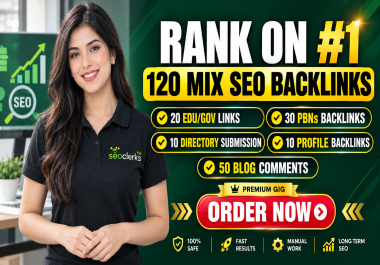120 Diverse SEO Backlinks Package EDU GOV + PBN + Profiles + Directories + Blog Comments