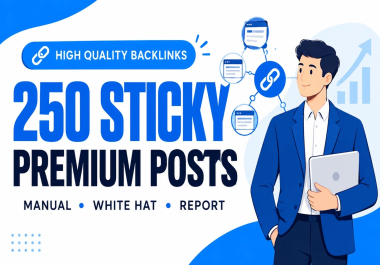 Premium 250 Sticky Homepage PBN Posts on HIGH DA DR Backlinks