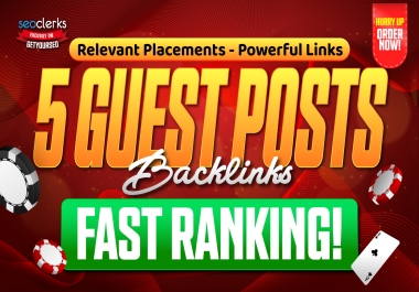 Get Premium 5 Guest Posts on DR & DA 50+ Websites with 10K+ Organic Traffic Dofollow Backlinks