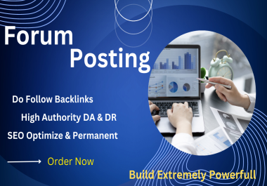 Highquality 70 Forum posting with a unique site fully manual and low spam score