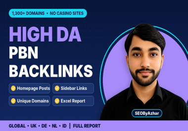 I will build high DA PBN backlinks with homepage posts on unique domains