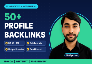 I will build 50 manual high DA profile backlinks for SEO and Google ranking