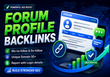 60+ Forum Profile Backlinks with Login Details
