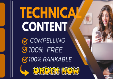 I will do technical research and write tech articles,  blogs,  and reports