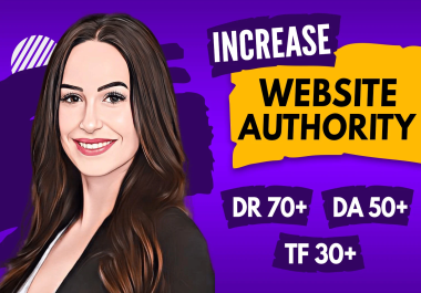 I will increase domain rating ahrefs dr domain authority with seo backlinks