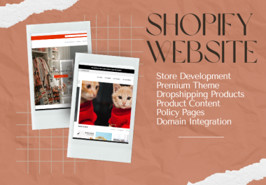 I will design your Automated Shopify Dropshipping Website
