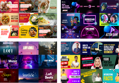 I will design attractive thumbnails for videos in just 3 hours