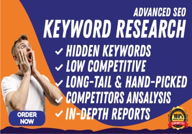 I will&nbsp conduct in-depth keyword and competitor research for SEO.