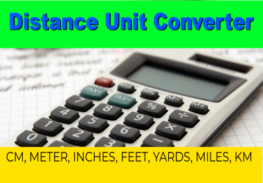 Distance Unit Converter Tool for your Web Application built with HTML,  CSS and JS