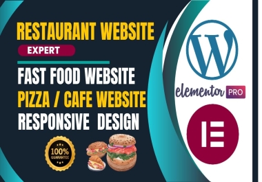 I will create wordpress restaurant website or food booking website