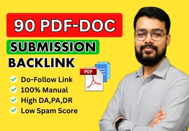 Premium 90 High Quality PDF Submission or Doc Share Powerful Backlinks