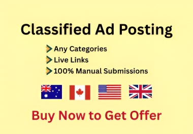 I will do 140 classified ad on high quality classified ads posting sites