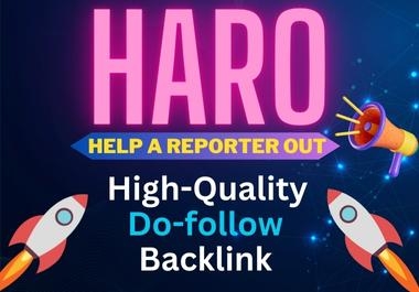 I will create 1 Haro back-link with haro pitches and reply