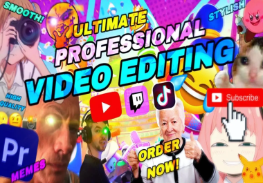 I will do Professional video Editing for Youtube or any Platform