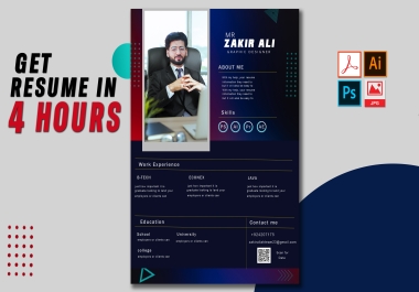 I will write and design modern and professional resume and cv in 4 hours