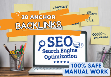 good quality backlinks anchor text 20 high da pa trust flow
