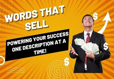 I Will Write Compelling Product Descriptions to Elevate Your Sales