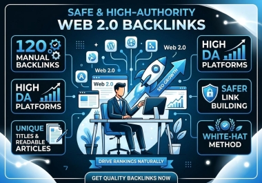 120 Human-Created Web 2.0 Backlinks - No Bots,  No Shortcuts