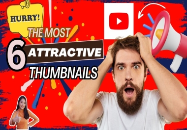 I will design 6 attractive thumbnail for Yotube including gaming,  Minecraft