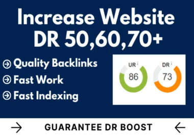 Increase Ahrefs DR 30+ of your website 100 Manualy Work with Guarantee
