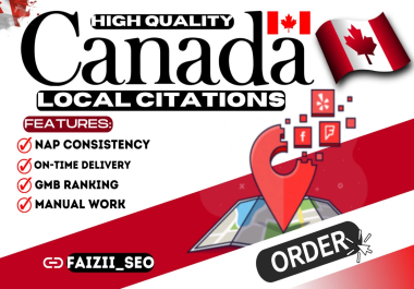 I will do top 70 canada local citations for local business seo