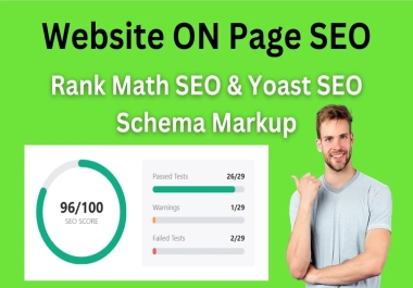I will do website on page SEO and technical optimization service of WordPress.