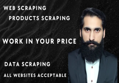 I will scrape product data from amazon,  ebay,  shopify and any ecommerce website