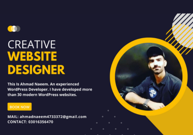 I will do WordPress website design and theme customization