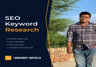 I will do 5 parents SEO keyword research 100 child KW and 1 competitors analysis for your website