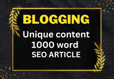 Manually Write 1500 Words Quality Unique Article